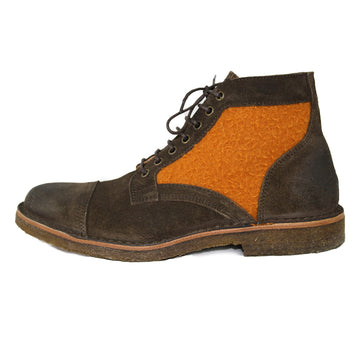 Ankle boot in ancient Casentino leather and wool